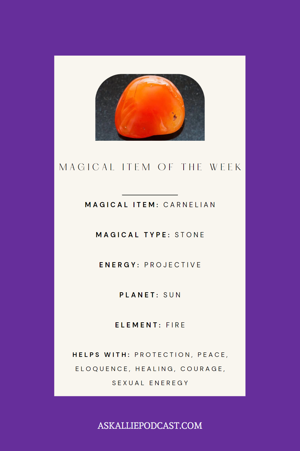 USE THIS ONE STONE magical item of the week